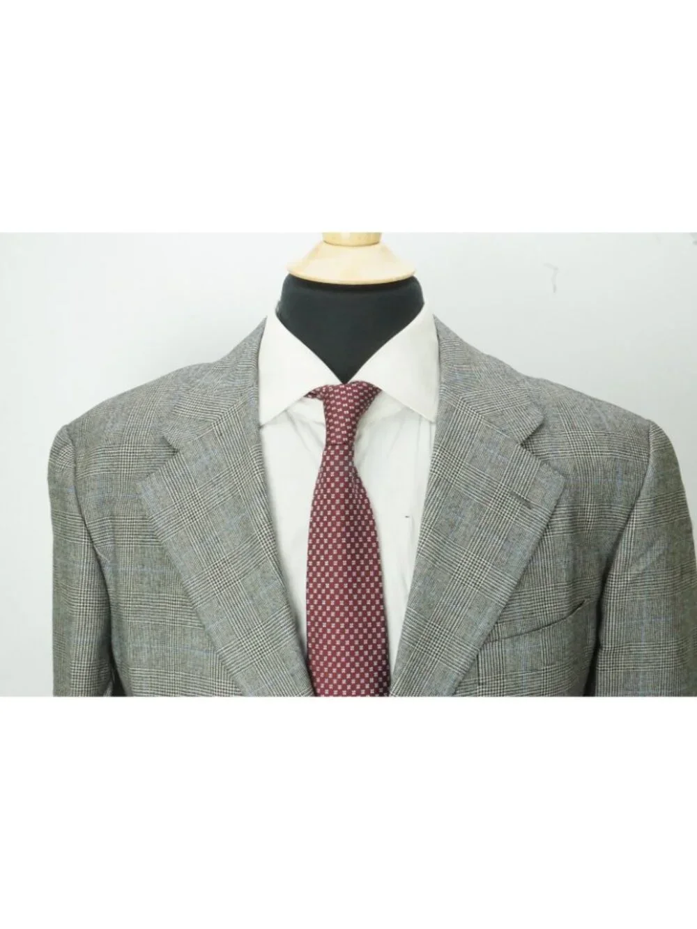 Burberry London Gray Blue Black Plaid Wool 2 Pc Suit Jacket Pant 56R EU NEW